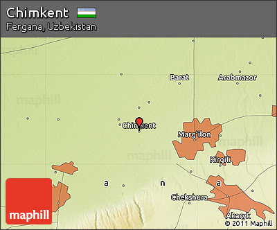 Physical Map of Chimkent