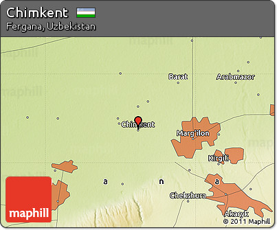 Physical Map of Chimkent