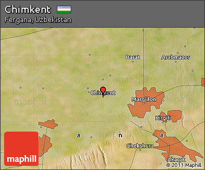 Satellite Map of Chimkent