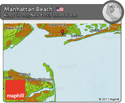 Physical 3D Map of Manhattan Beach