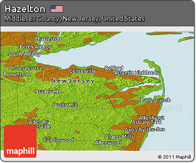 Physical Panoramic Map of Hazelton