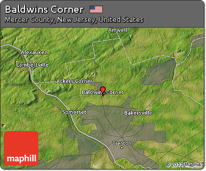 Satellite Map of Baldwins Corner