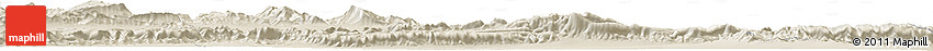 Shaded Relief Horizon Map of the Area around 40° 23' 48" N, 78° 16' 30" E