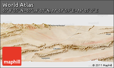 Satellite Panoramic Map of the Area around 40° 23' 48" N, 78° 16' 30" E