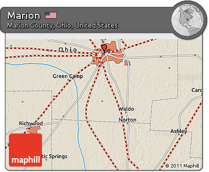 Shaded Relief 3D Map of Marion