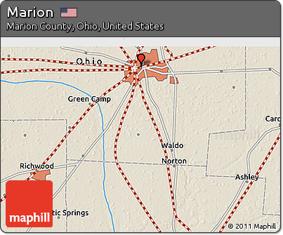 Shaded Relief 3D Map of Marion