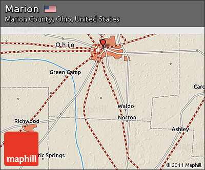 Shaded Relief 3D Map of Marion