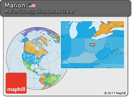 Political Location Map of Marion