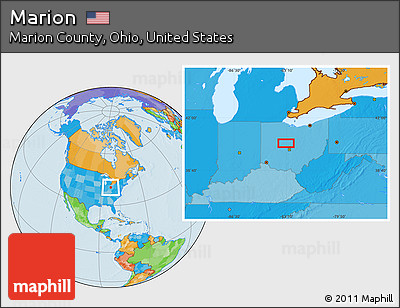 Political Location Map of Marion