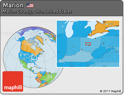 Political Location Map of Marion