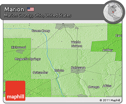 Political Panoramic Map of Marion