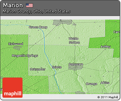Political Panoramic Map of Marion