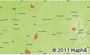 Physical Map of the area around 40° 23' 48" N, 84° 4' 29" W