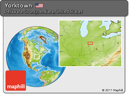 Physical Location Map of Yorktown