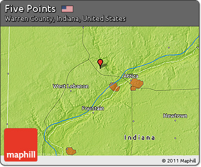 Physical 3D Map of Five Points