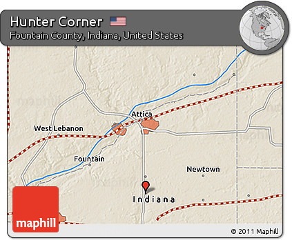 Shaded Relief 3D Map of Hunter Corner