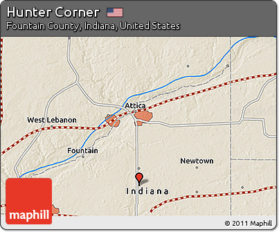 Shaded Relief 3D Map of Hunter Corner