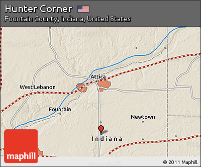 Shaded Relief 3D Map of Hunter Corner