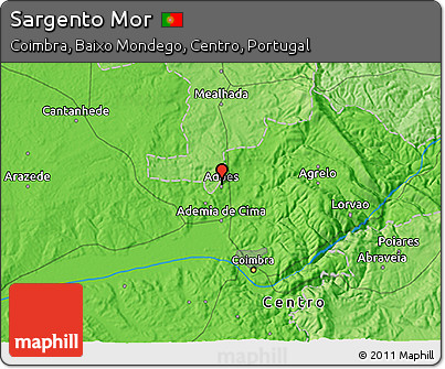 Political 3D Map of Sargento Mor