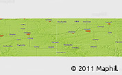 Physical Panoramic Map of Wayland