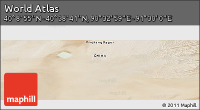 Satellite Panoramic Map of the Area around 40° 23' 48" N, 91° 1' 30" E
