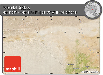 Satellite Map of the Area around 40° 23' 48" N, 94° 25' 30" E
