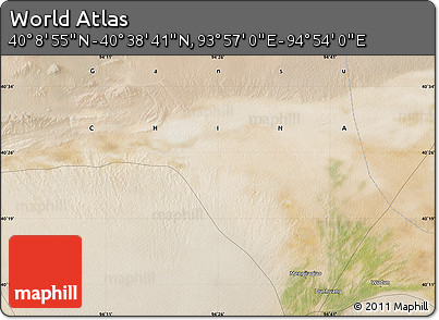 Satellite Map of the Area around 40° 23' 48" N, 94° 25' 30" E