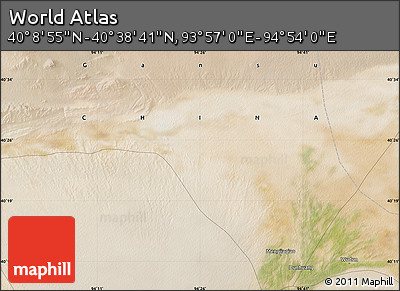 Satellite Map of the Area around 40° 23' 48" N, 94° 25' 30" E
