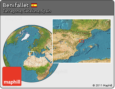 Satellite Location Map of Benifallet