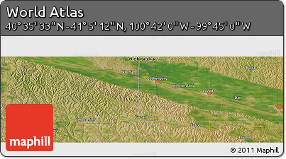 Satellite Panoramic Map of the Area around 40° 50' 23" N, 100° 13' 29" W