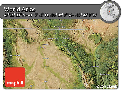 Satellite Map of the Area around 40° 50' 23" N, 106° 10' 30" W