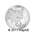 Outline Map of the Area around 40° 50' 23" N, 107° 10' 30" E, rectangular outline