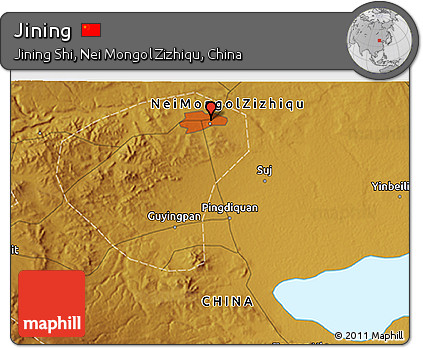Physical 3D Map of Jining