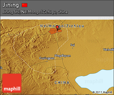 Physical 3D Map of Jining