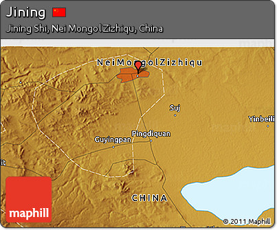 Physical 3D Map of Jining