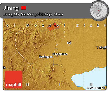 Physical Map of Jining