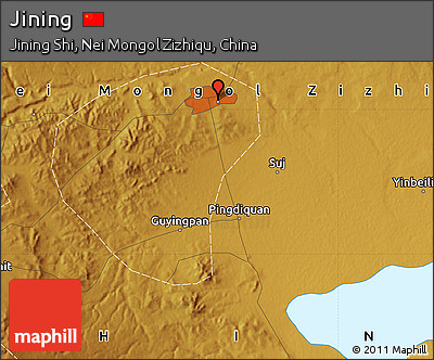 Physical Map of Jining