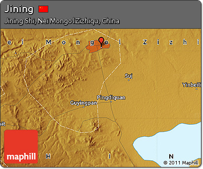 Physical Map of Jining