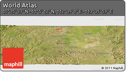 Satellite Panoramic Map of the Area around 40° 50' 23" N, 113° 7' 30" E