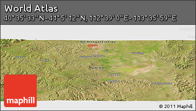 Satellite Panoramic Map of the Area around 40° 50' 23" N, 113° 7' 30" E