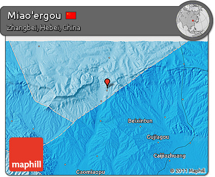 Political 3D Map of Miao'ergou