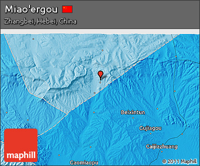 Political 3D Map of Miao'ergou