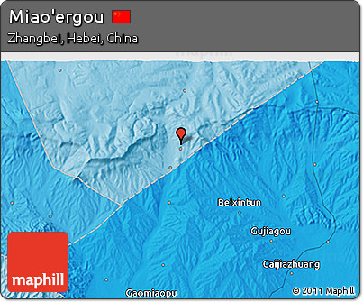 Political 3D Map of Miao'ergou