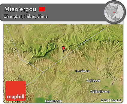 Satellite 3D Map of Miao'ergou