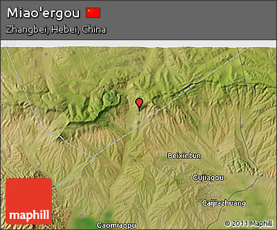 Satellite 3D Map of Miao'ergou