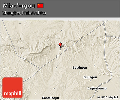 Shaded Relief 3D Map of Miao'ergou