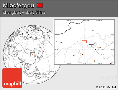 Blank Location Map of Miao'ergou