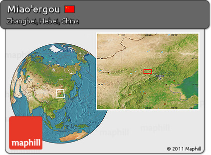 Satellite Location Map of Miao'ergou