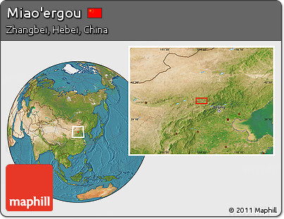 Satellite Location Map of Miao'ergou