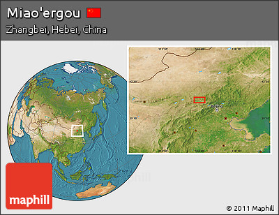Satellite Location Map of Miao'ergou